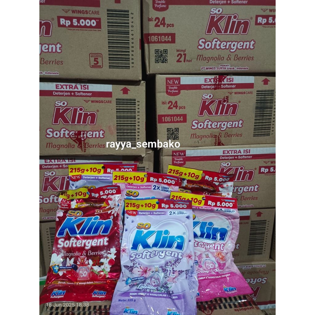 PROMO Soklin softergent bubuk Kemasan 5000 (1 dus)