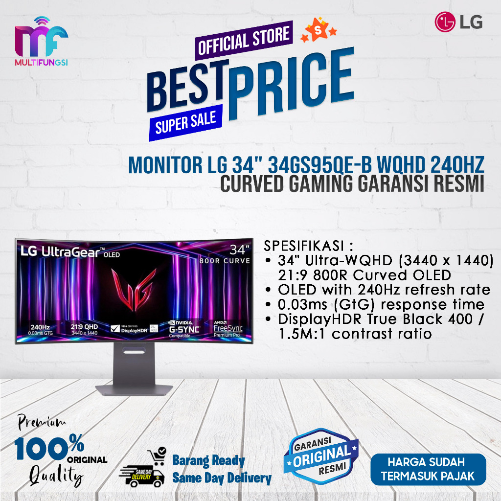 LG 34GS95QE Monitor Gaming