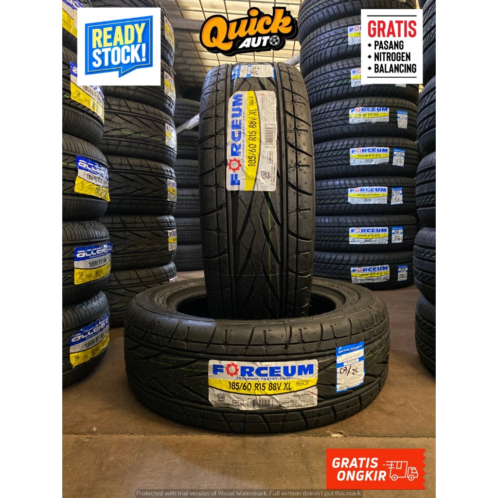 BAN MOBIL TUBBLES FORCEUM HEXA R 185 60 R15 JAZZ MIRAGE VIOS YARIS MAZDA2 AVANZA DLL BAN BERKULITAS