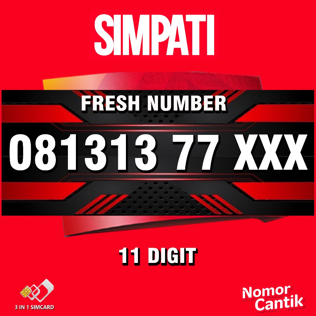Nomer Cantik Simpati Nomer Cantik / Nomor Cantik 11 Digit / 10 Digit / Nomor Cantik Simpati
