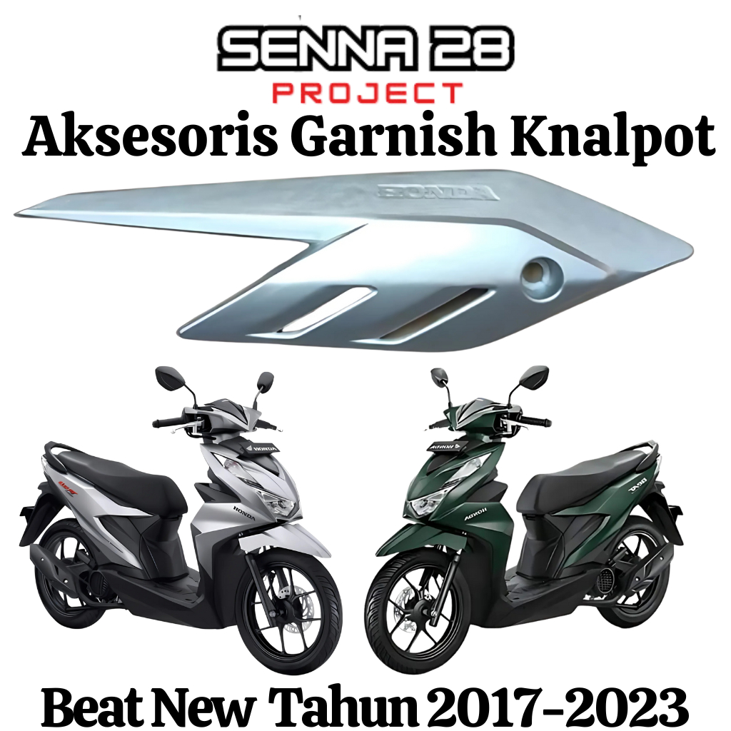 Garnish garnis cover knalpot beat esp new eco beat street 2017-2019 Silver