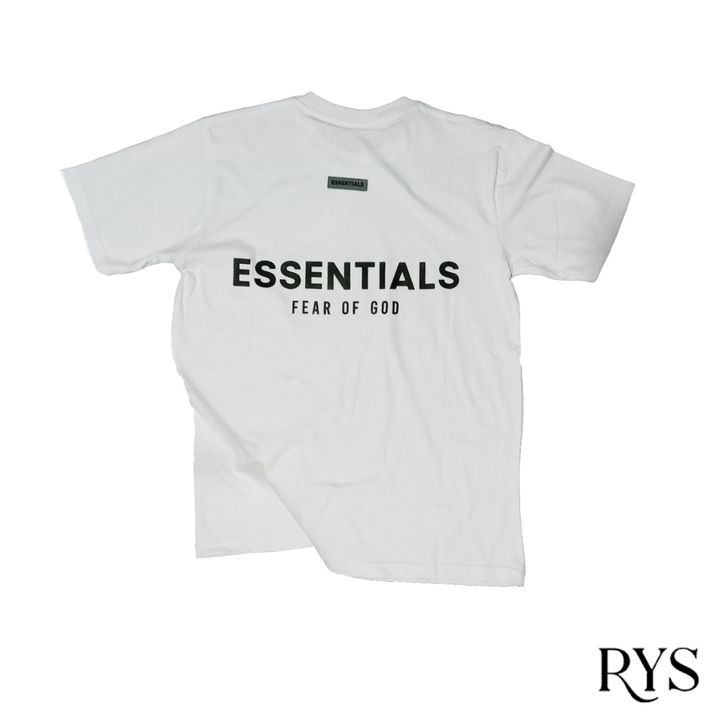 RYSTORE - Kaos Polos Pria Kasual Warna Putih Bahan Katun Cotton Combed Tebal