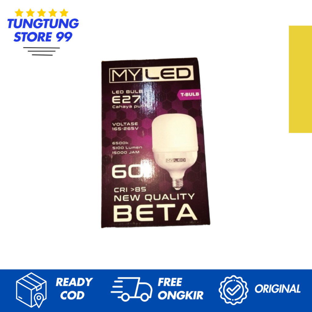 MYLED Beta Lampu LED 60 T/Bohlam LED murah Merk MYLED Beta 60 T/LED myled murah 60 T