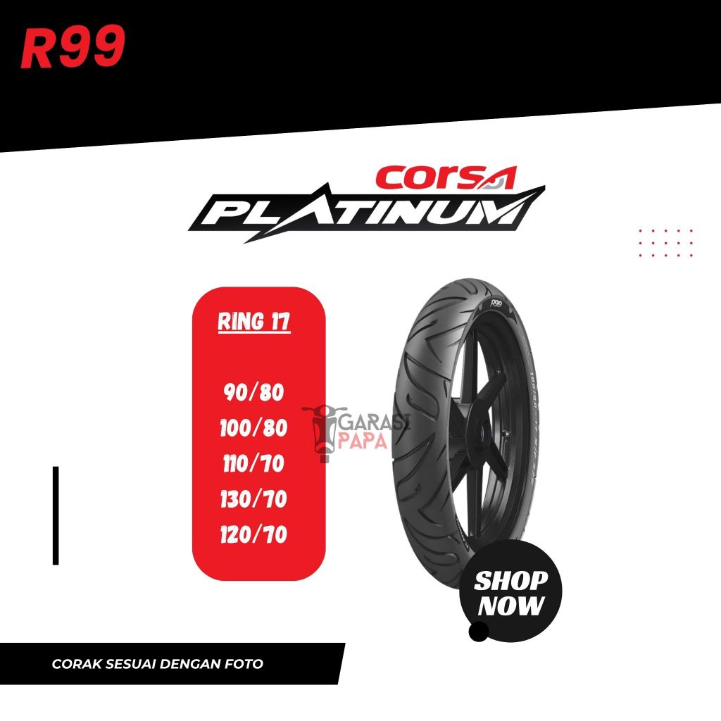 CUCI GUDANG Corsa Ban Motor Tubeless R99 100/80 110/70 130/70 120/70 Ring 17 Vixon Jupiter R15 Byson