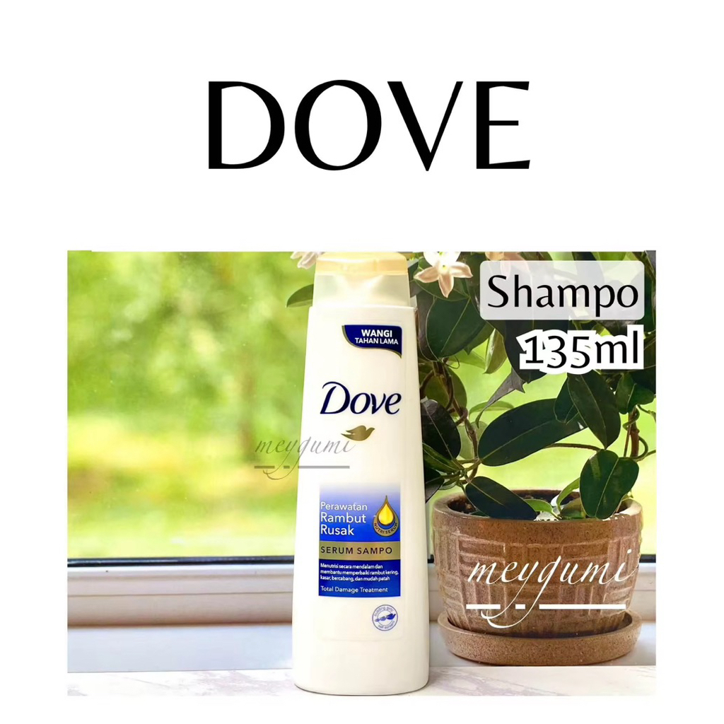 DOVE Shampoo 135ml | Dove Sampo Hijab Natural anti ketombe | Serum Shampo perawatan rambut rusak | d
