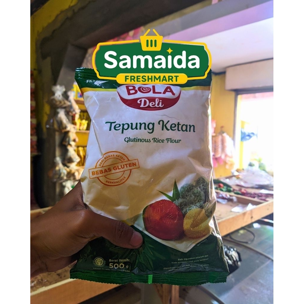 

Tepung Ketan Bola Deli 500gr – Tepung Halus untuk Kue Tradisional & Camilan Kenyal