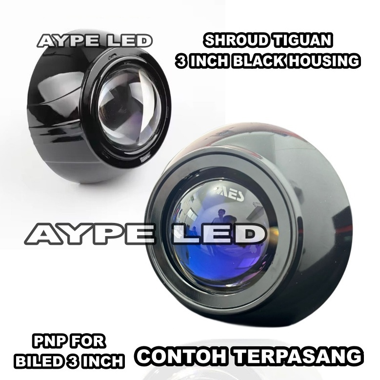 Ring Shroud Tiguan Black Housing 3 inch Biled 3 inch shroud Tiguan PNP Biled projector 3 inch