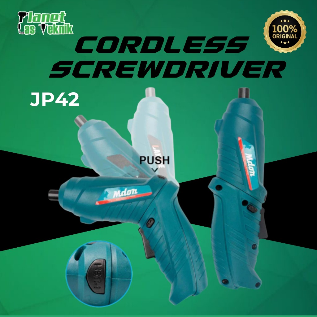Obeng Elektrik MDON JP42 Cordless Screwdriver Cas Bor Tangan MDON JP42