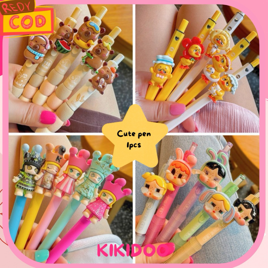 

1Pcs Cartoon Cute Gel Pen 0.5mm | Pena Mekanik Aesthetic | Pulpen Lucu Sekolah Kuliah | Stationery Kawaii