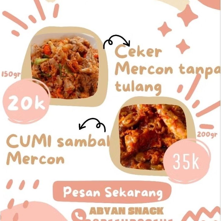 

CEKER TANPA TULANG MERCON DAN CUMI MERCON