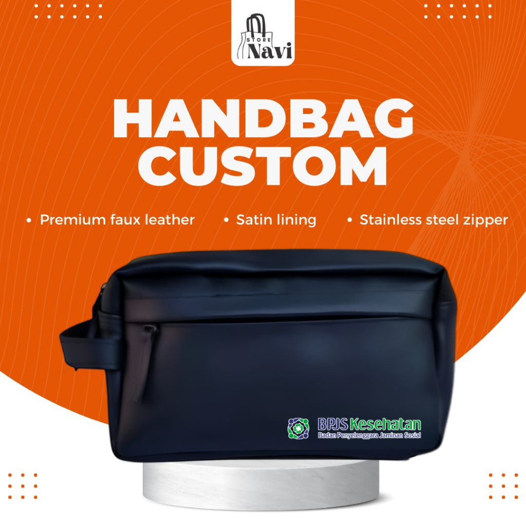 Handbag Tas Tangan Custom Logo BPJS Sehat / Dompet Custom BPJS Sehat / Tas Jinjing BPJS Sehat / Souv