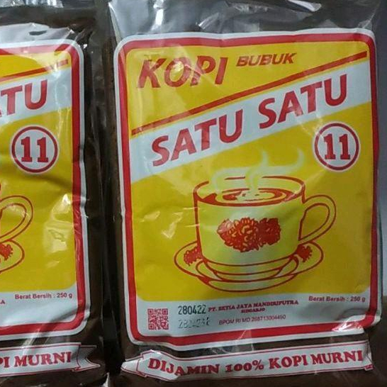 

Kopi Isi 2 Pcs 250 Gram Cofe Bubuk Satu Satu Coffee 11 Hitam No Sugar Enak Harum Wangi