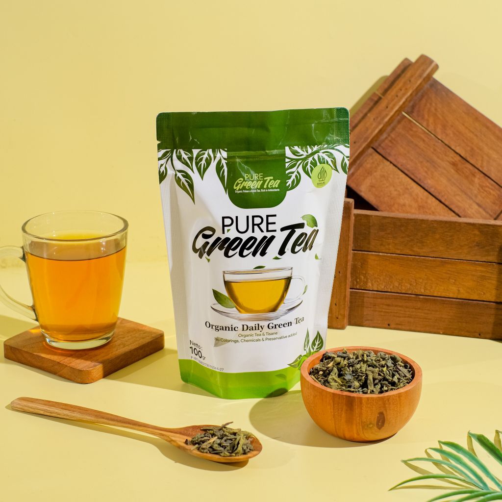 

Teh hijau pekoe Camelia Sinensis Pure organik premium tea kesehatan 100gram(free madu 1pcs)
