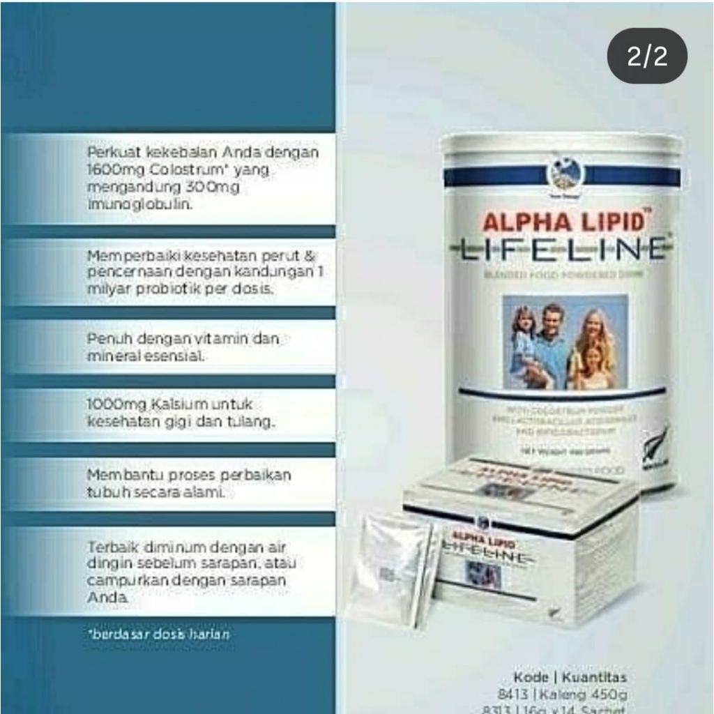 susu kolostrum ALPHA LIPID LIFELINE NEW IMAGE