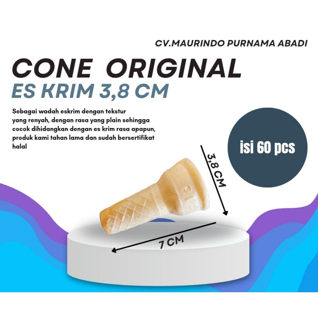 

cone/contong 3,8 cm isi 60 cm