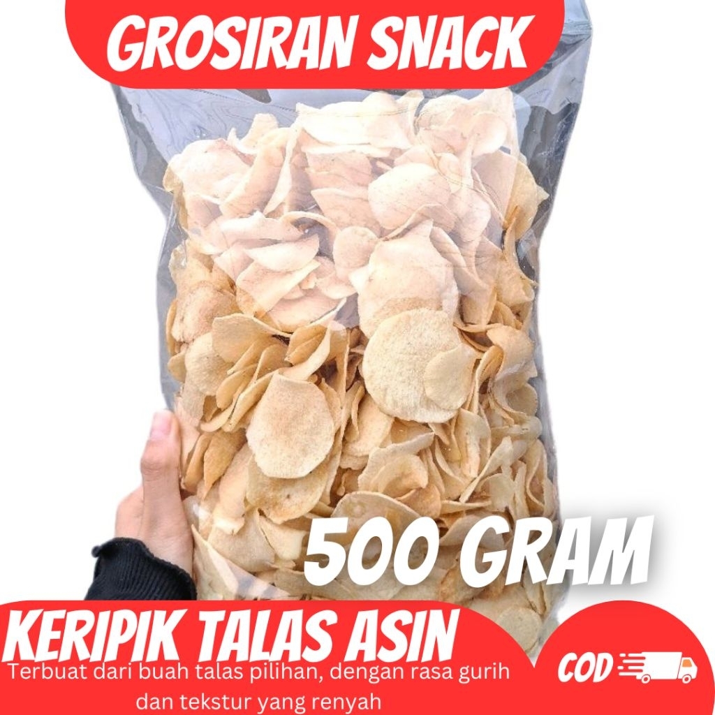 

500 GRAM Keripik Talas Asin Gurih Renyah PS