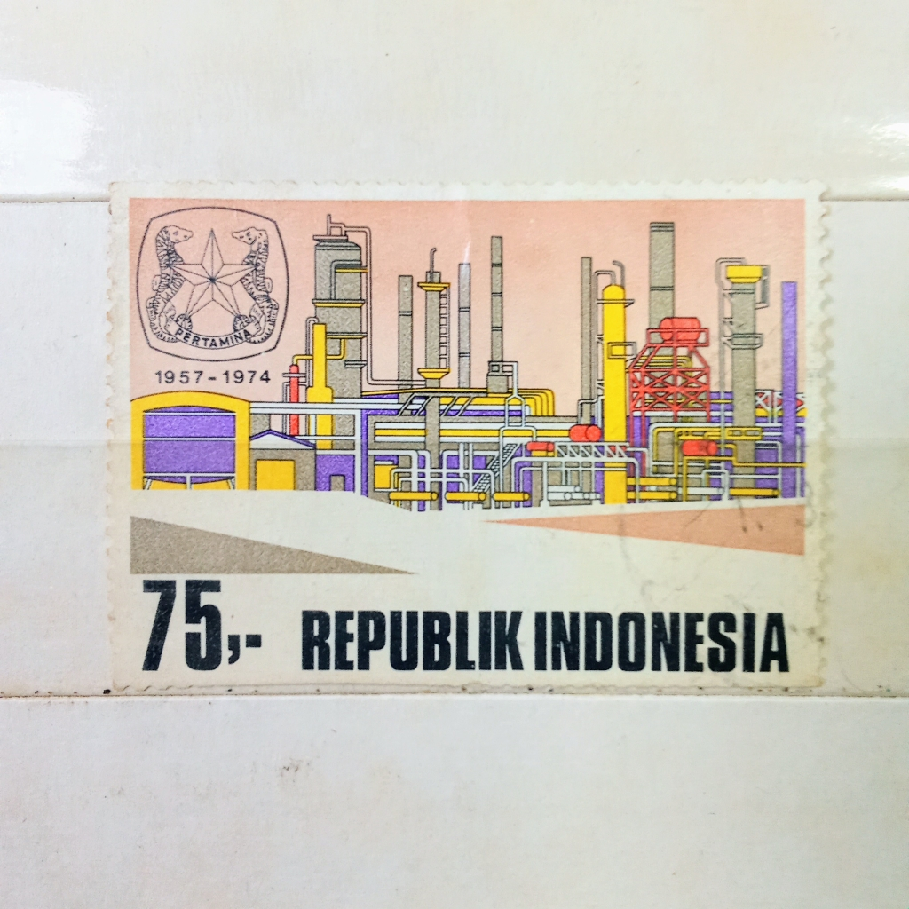 

Prangko Koleksi Filateli Indonesia 1974 Establisment of PT Pertamina