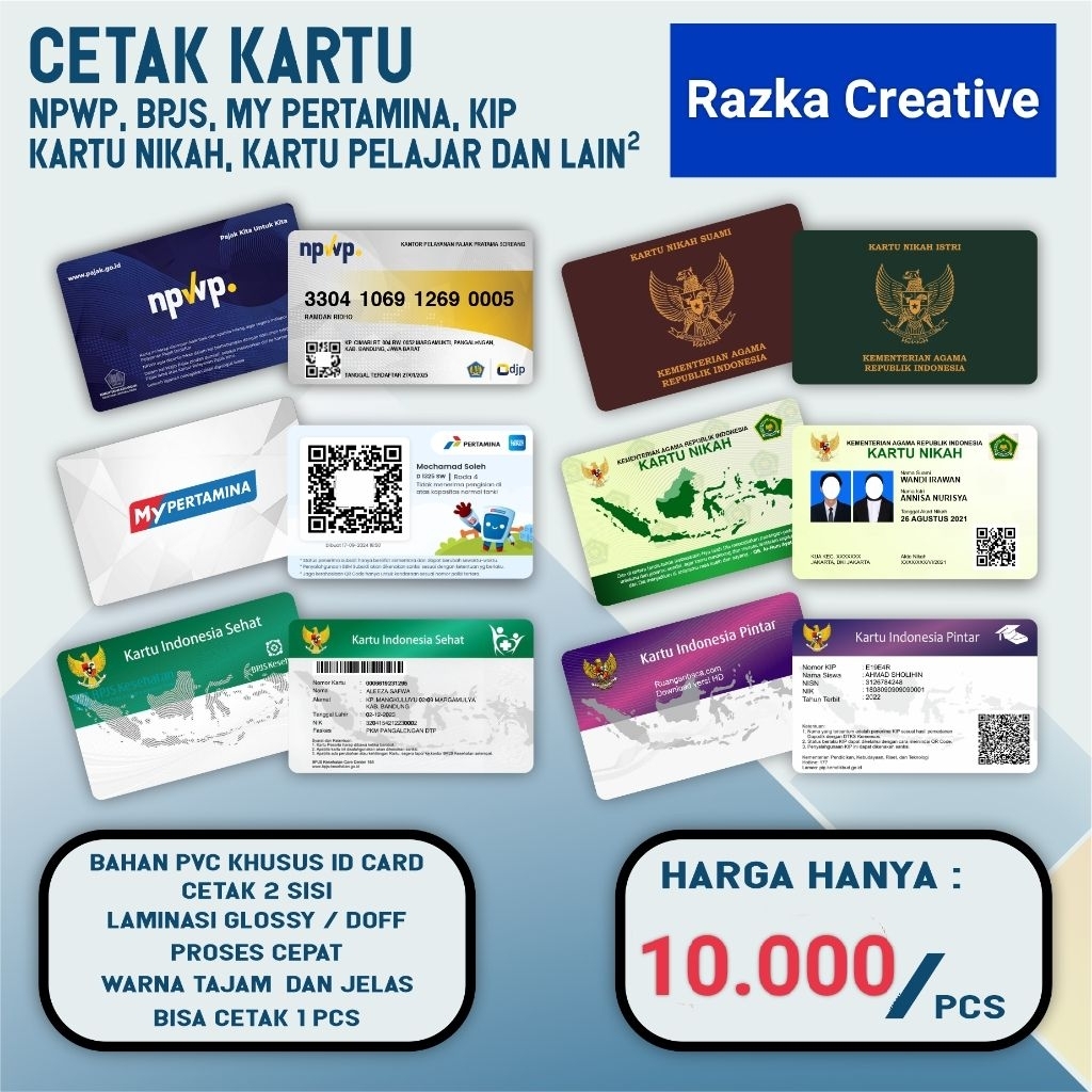 

CETAK KARTU NIKAH DAN KARTU KK CEPAT DAN MURAH
