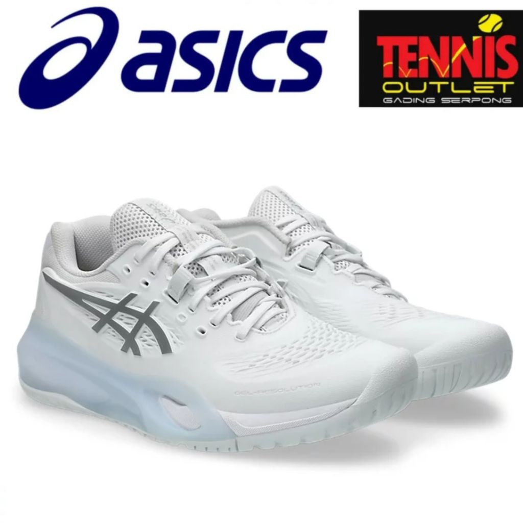 Sepatu Tennis Asics Gel-Resolution X Women (White/Pure Silver)-100%ORIGINAL / Size chart di slide te