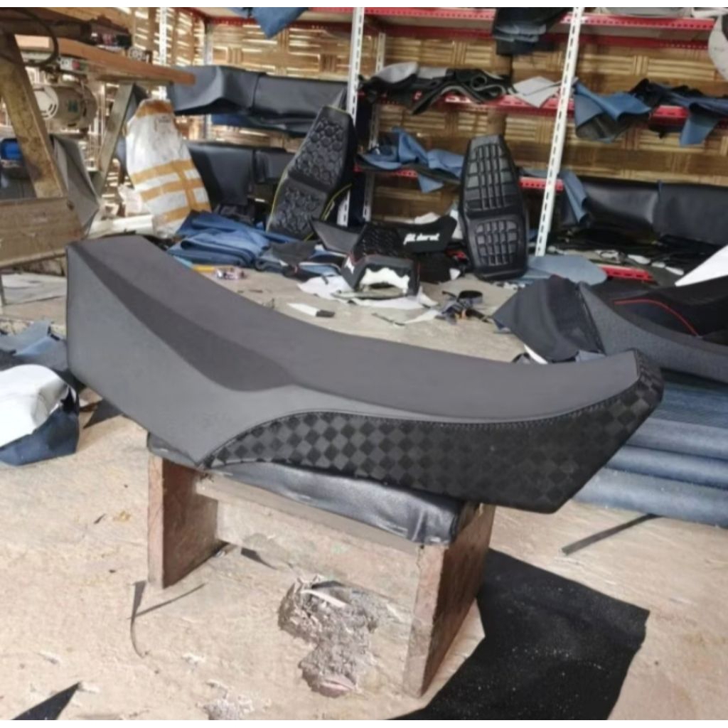 Sarung Cover Kulit Jok Motor Rx King Motif Catur Original