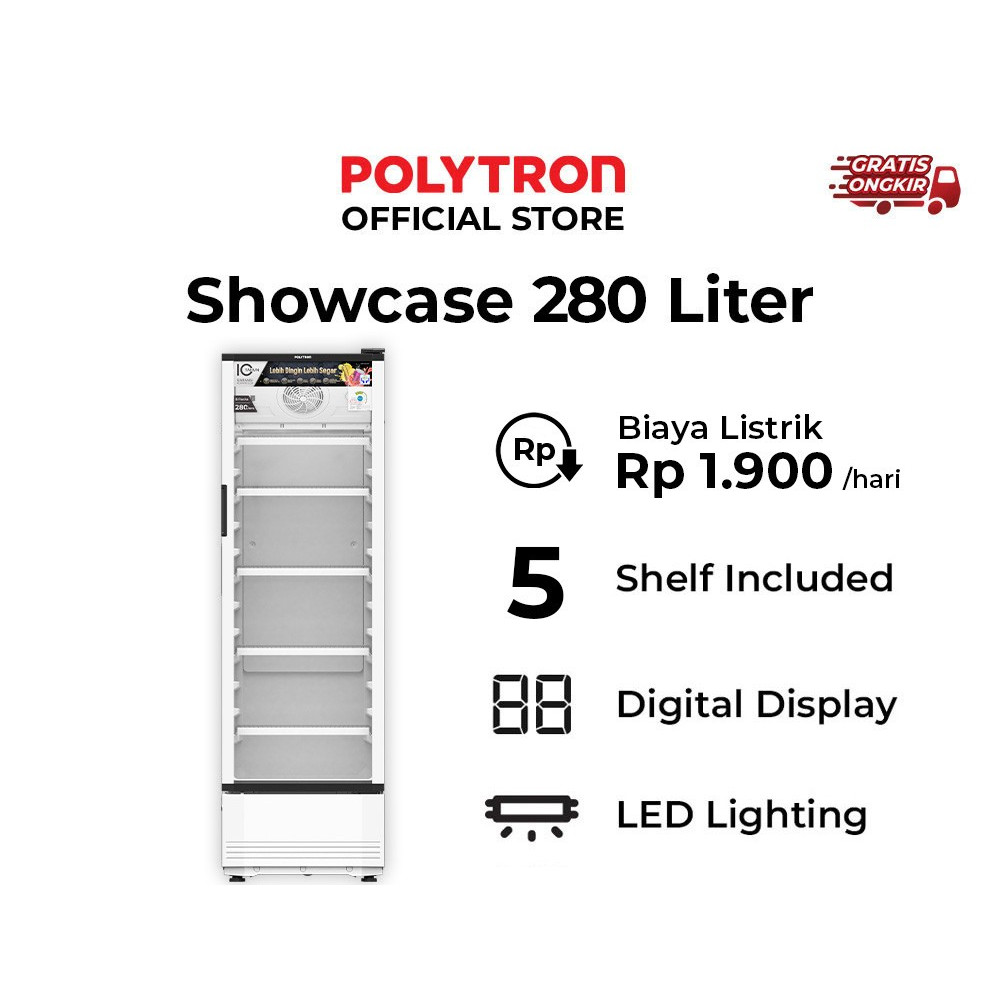 PENDINGIN / SHOWCASE POLYTRON 280 LITER - SCN 280