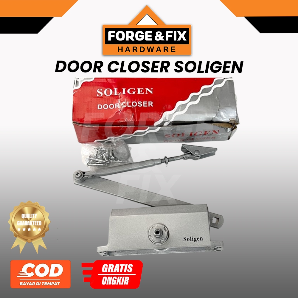 SOLIGEN Door Closer Engsel Pegas Hidrolik Penutup Pintu Rumah Otomatis