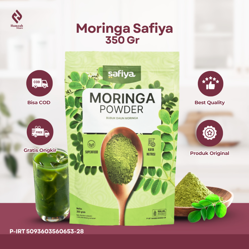 

Serbuk Daun Kelor 350 gr Moringa Powder Organic Safiya Herbal