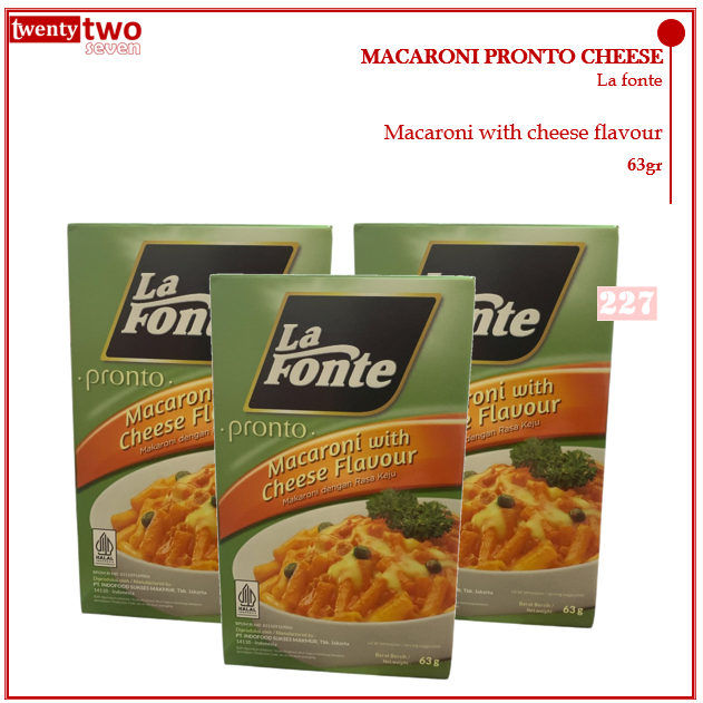 

Lafonte Macaroni Pronto Cheese keju 63gr