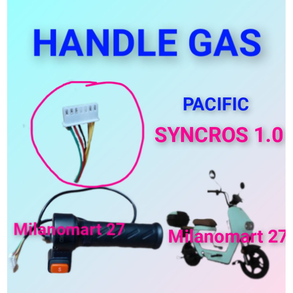 handle gas pacific syncros 1.0 throttle gas sepeda listrik pacific syncros 1.0