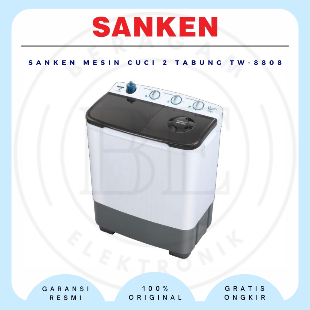 Sanken Mesin Cuci 2 Tabung TW-8808