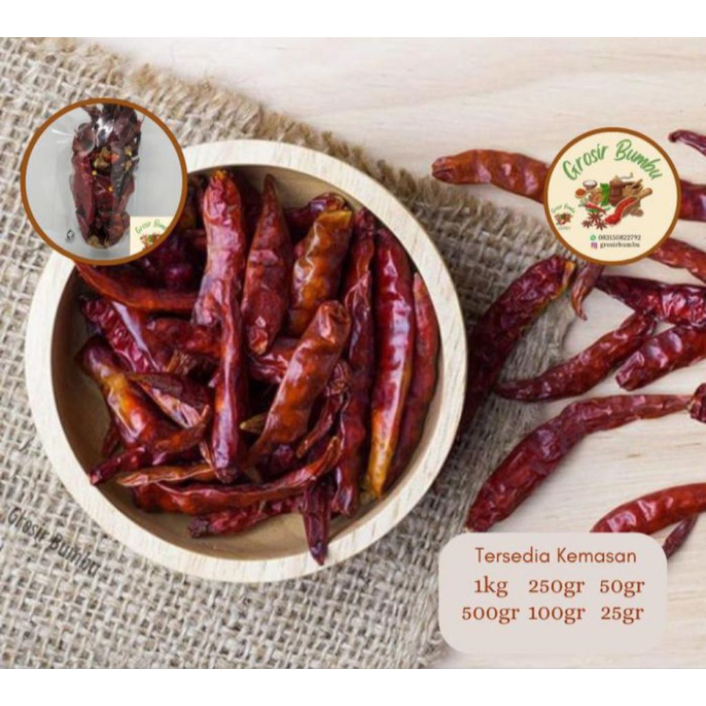 

cabe utuh 1kg/cabe kering/chili whole asli100%✅️