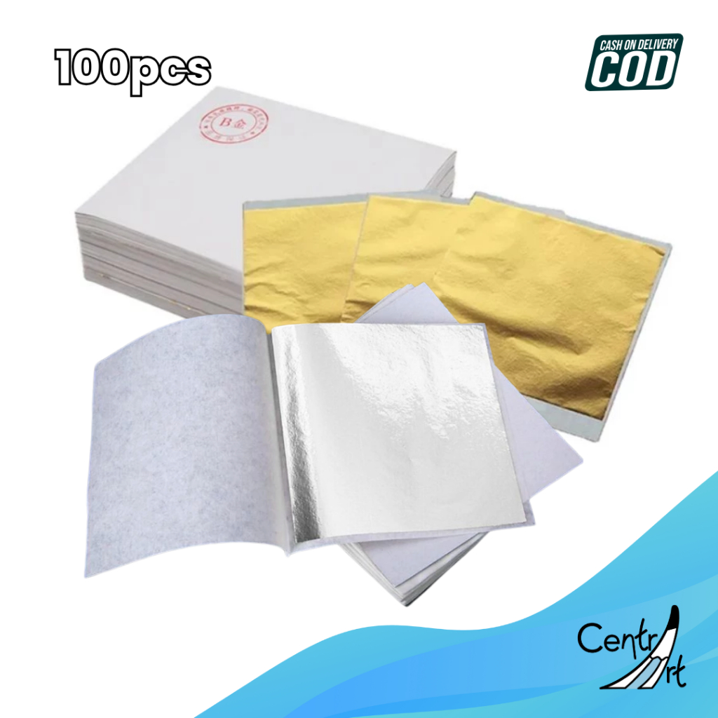 

100pcs Gold Silver leaf sheets Art and Craft Practical Use DIY Craft Dekorasi Rumah Nail Art Dekorasi Rambut