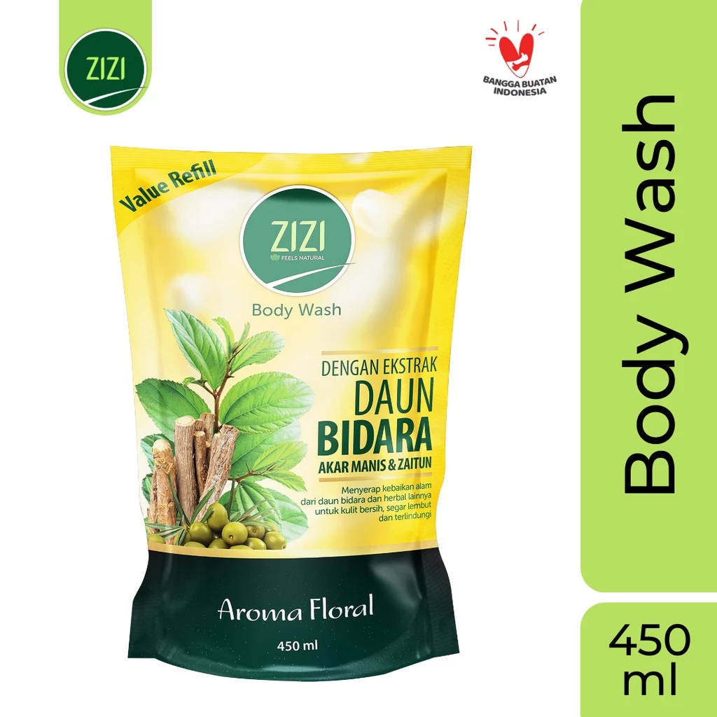 Sabun bidara zizi/ body wash zizi/refill herbal alami daun Bidara 450ml