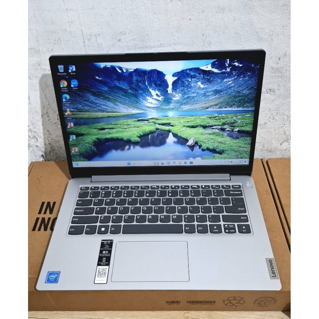 Laptop LENOVO IDEAPAD SLIM 1-14IGL7Intel N4020 Ram 8 SSD 256 Slim Garansi Resmi, Warna Silver, Slim 