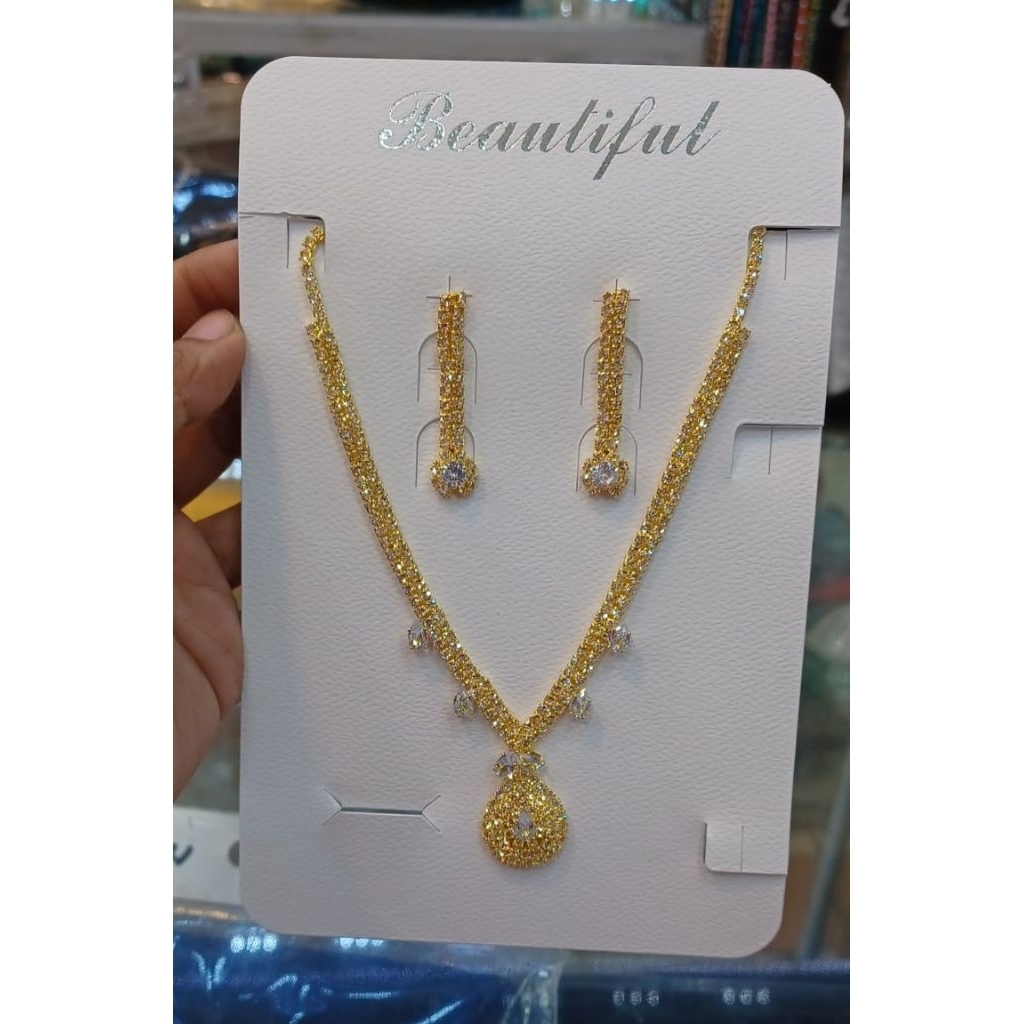 Satu Set kalung anting Zircon untuk pesta / Kalung Pesta / Kalung Pernikahan