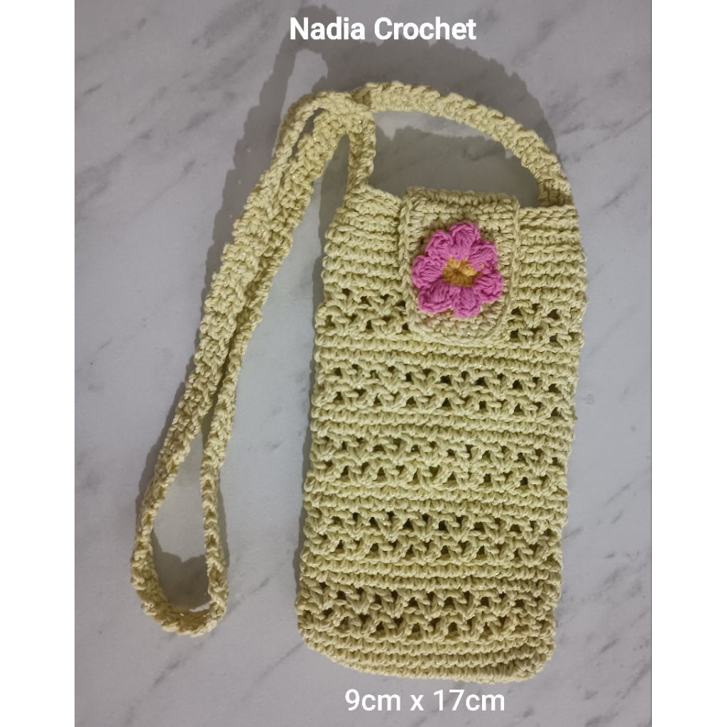 Tas Selempang Rajut Buat Hp (untuk anak anak)