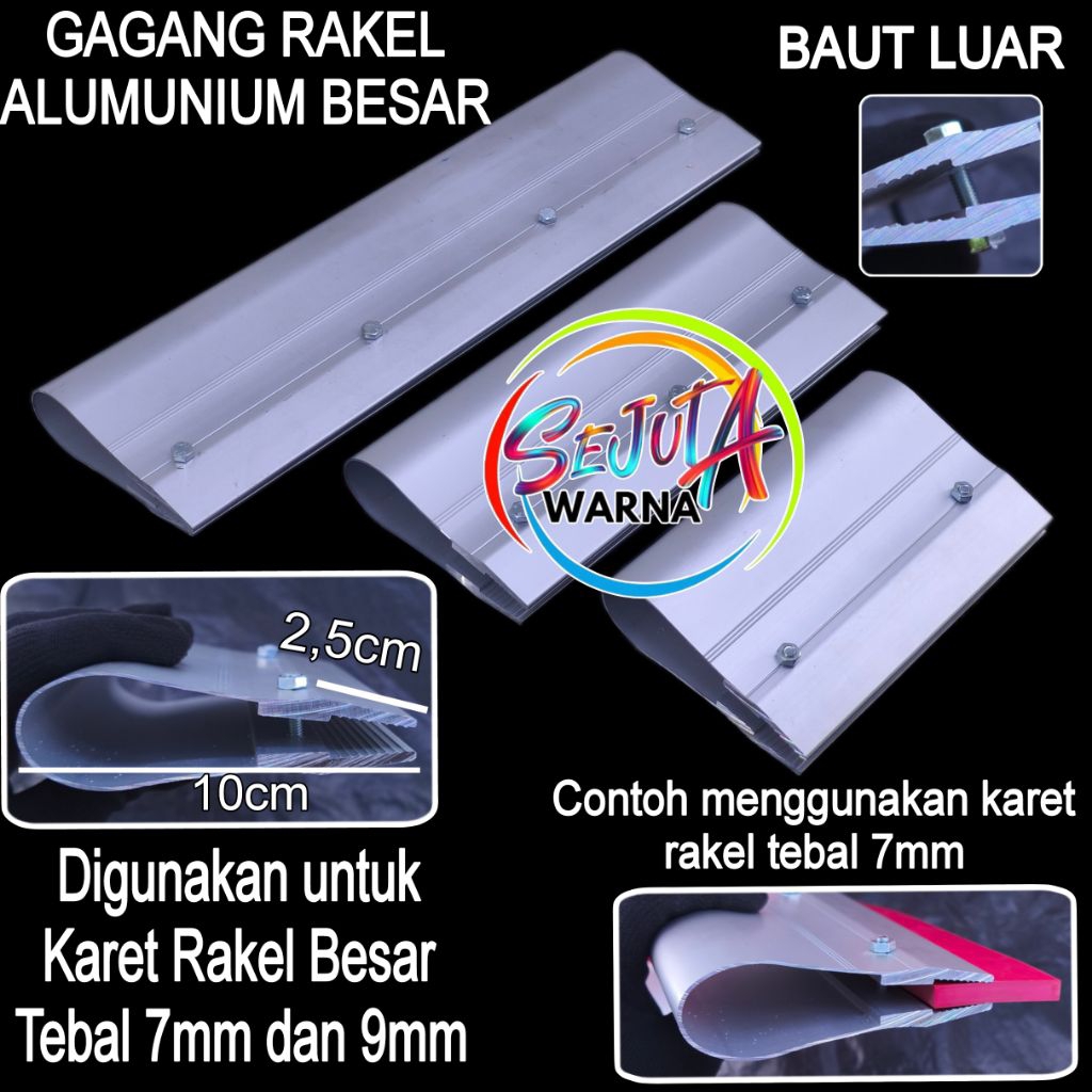 

GAGANG RAKEL SABLON ALUMUNIUM BESAR BAUT LUAR 22,5 CM