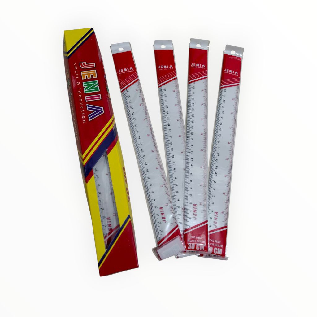 

Penggaris Jenia 30 cm Plastik Transparan