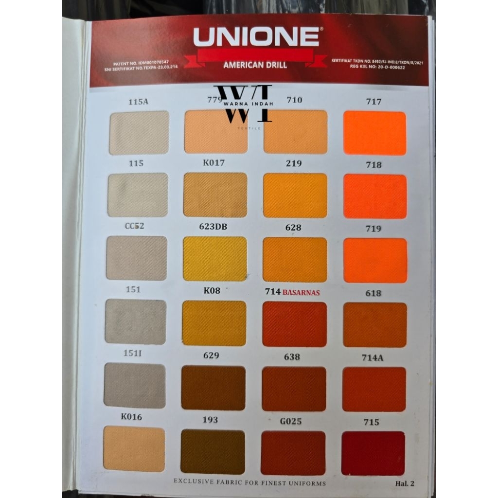 KAIN SERAGAM UNIONE METERAN (HARGA PER 0,5 METER) PART 2