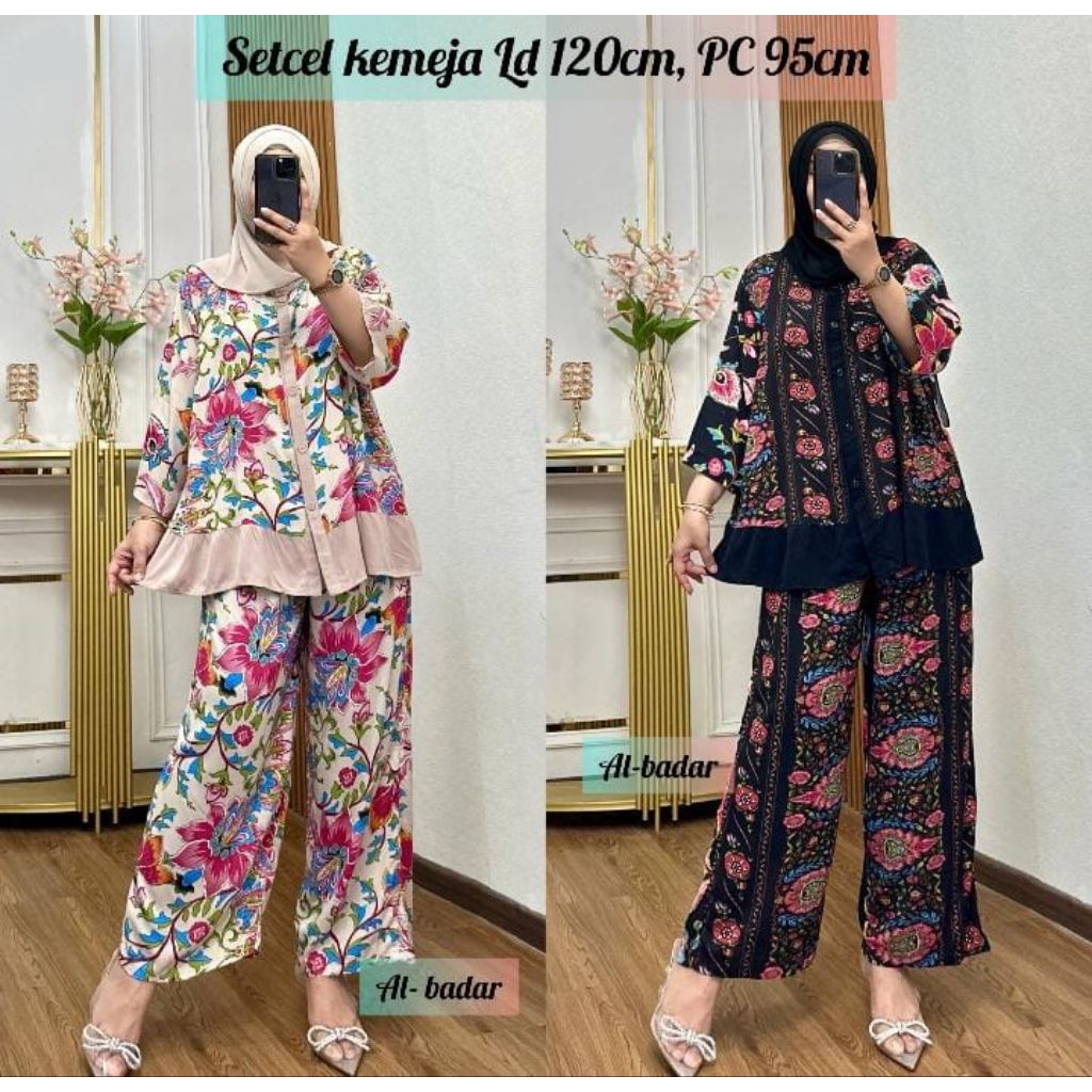 SETCEL RAYON PREMIUM MODEL TERBARU SETCEL LONG TUNIK  VIRAL