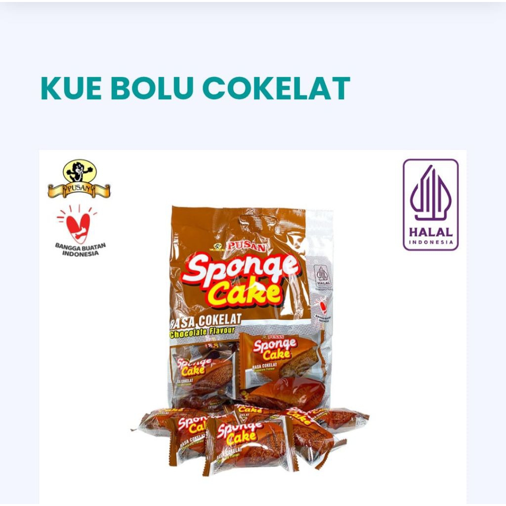 

Sponge Cake 1 Bungkus Isi 20 pcs – Rasa Pandan / Coklat [Kue Lembut Manis]