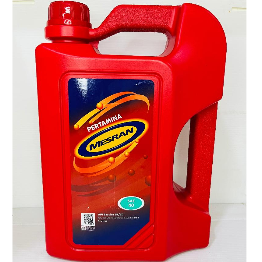 OLI MESIN MESRAN BENSIN PERTAMINA MESRAN SAE40 4L 4 LITER SAE40 / OLI MESRAN 4 LITER