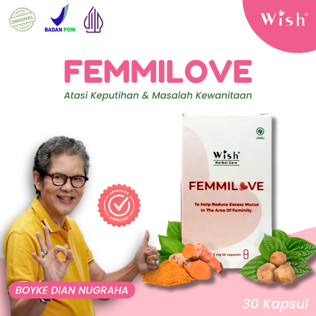 Wish Femmilove 30 Kapsul Original Wish Boyke - Suplemen Herbal Kewanitaan dr Boyke