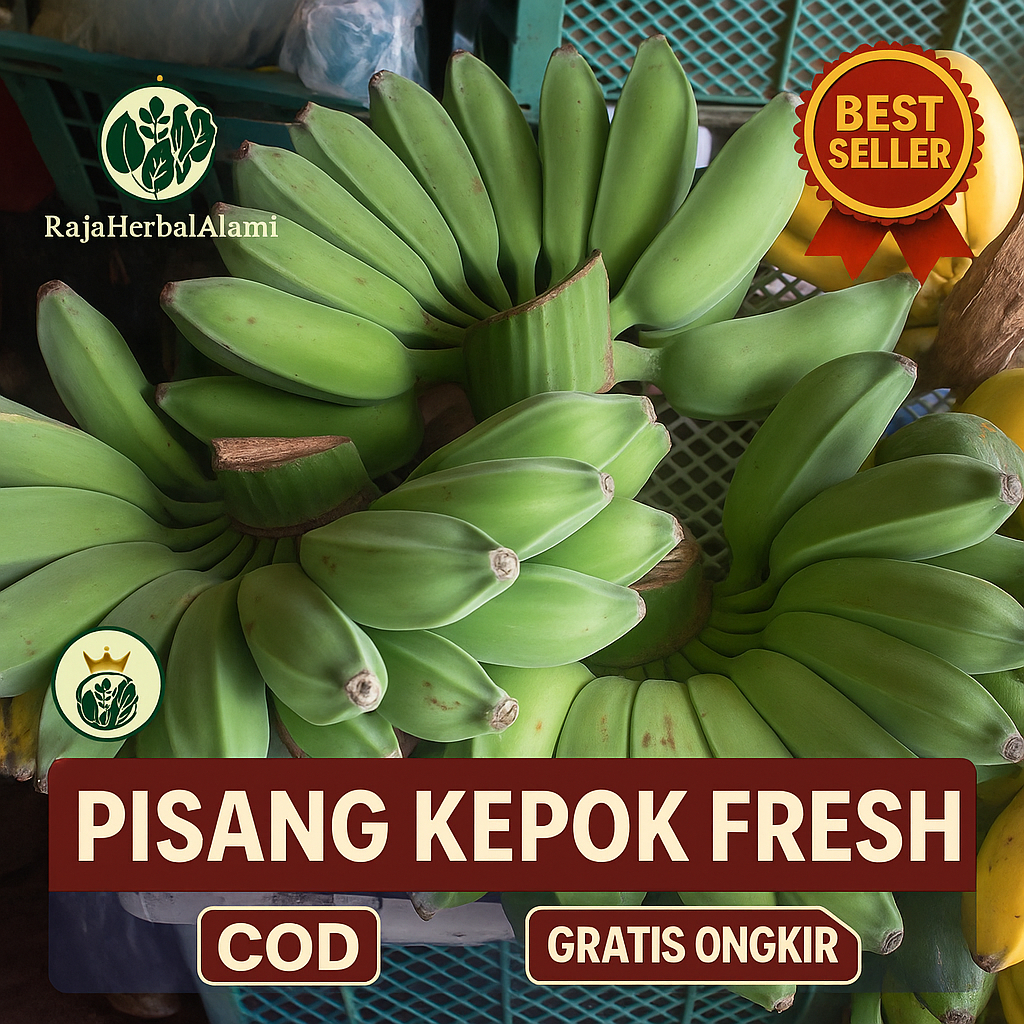 

Buah Pisang Kepok Mentah Petik Tua Pohon 1 Sisir 1Kg