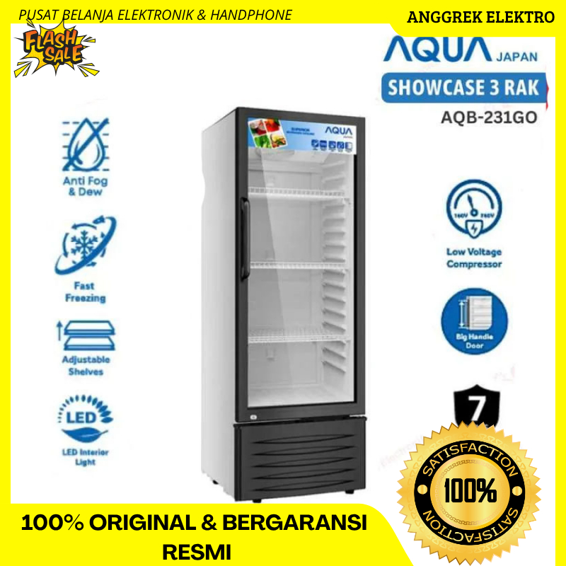Showcase  AQUA 3 Rak AQB-231GO Garansi resmi