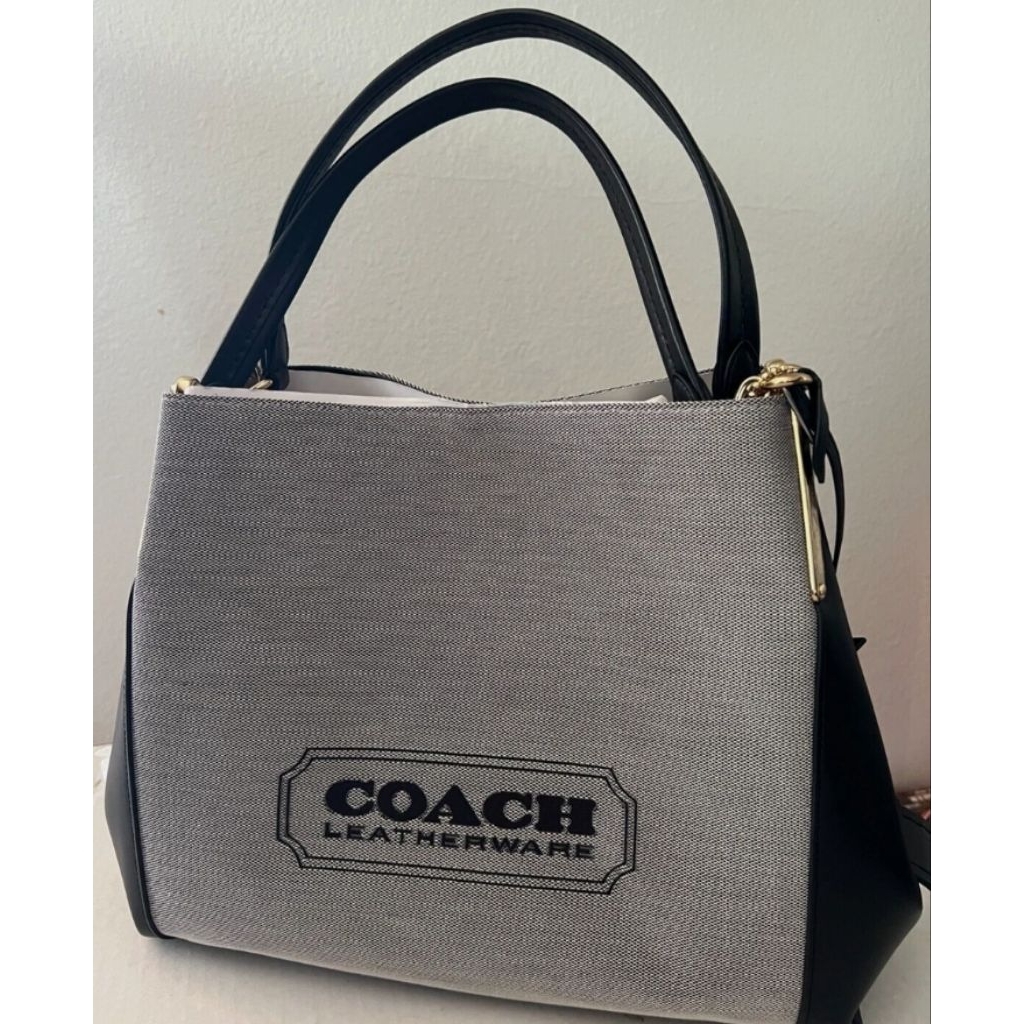 Coach Badge Jacquard Dalton Shoulder Bag