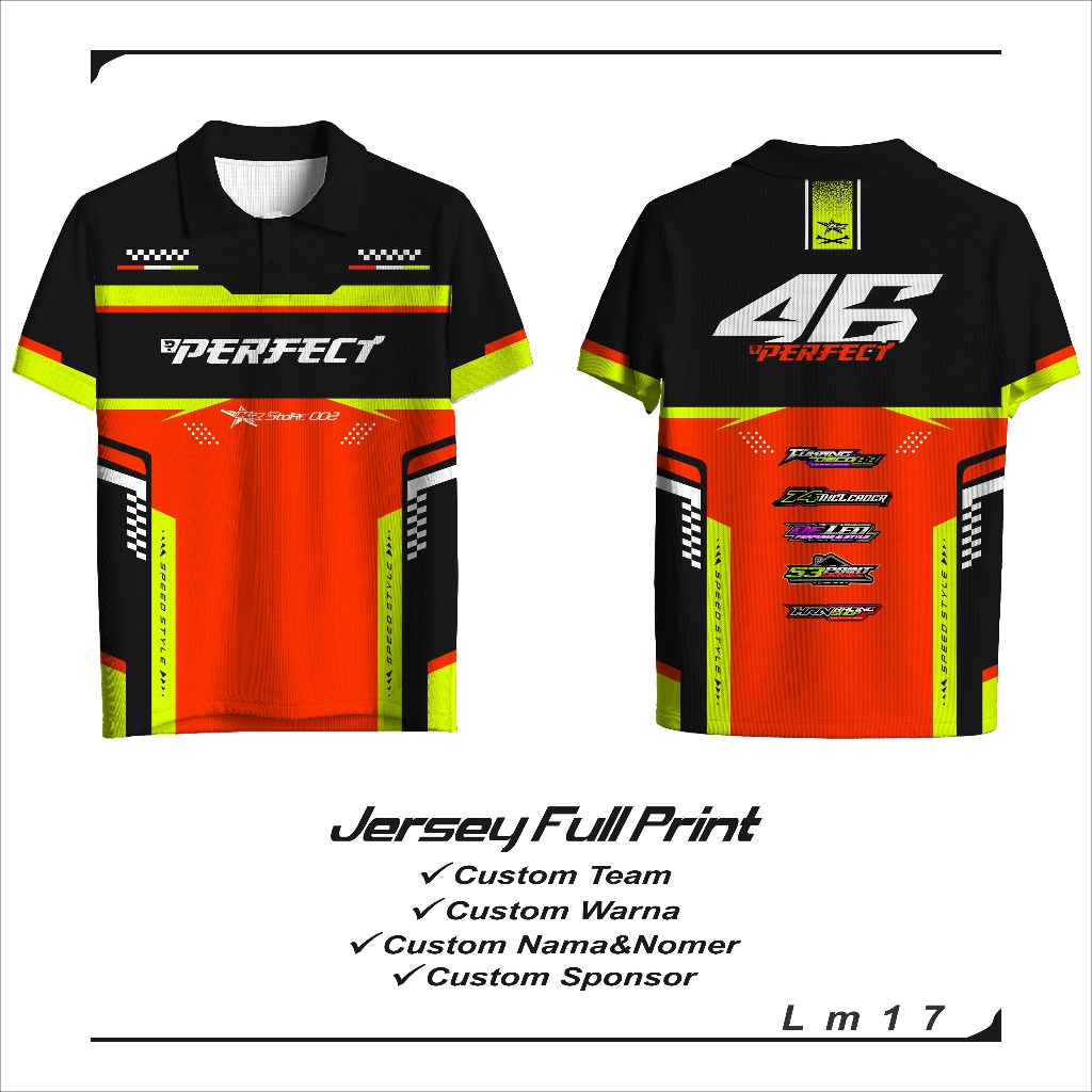 KAOS JERSEY BALAP CUSTOM DESIGN FULL PRINTING (GRATIS GANTI NAMA NOMER)
