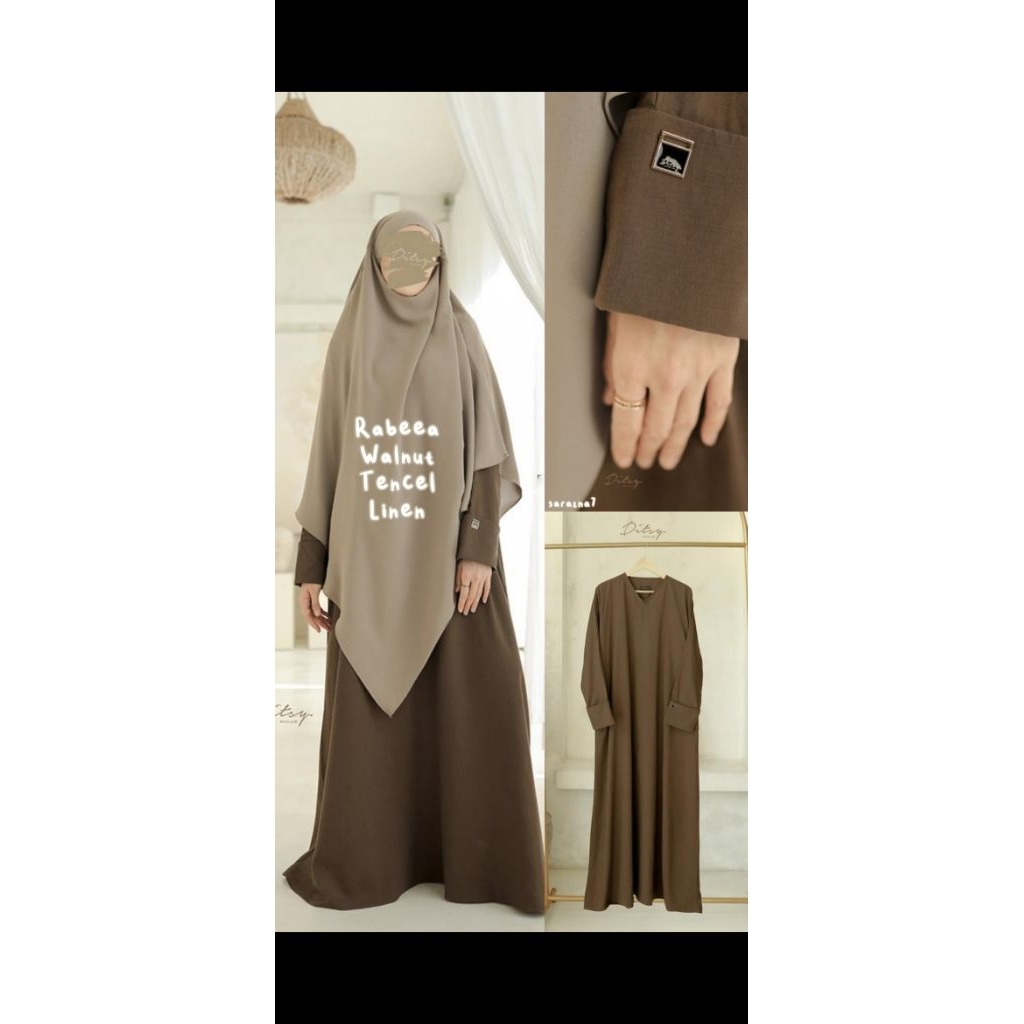 preloved rabeea walnut Uk L ditsy moslem