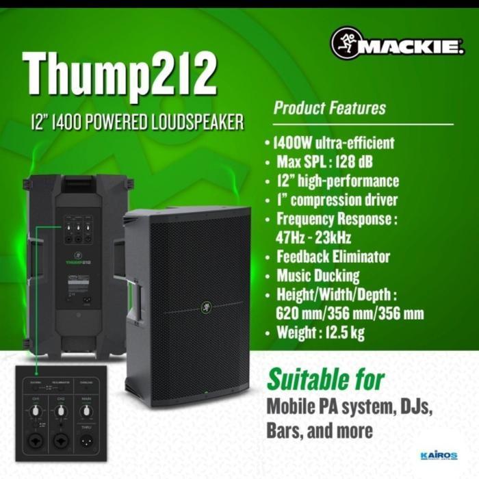 (JUAL 2 BUAH) Speaker Aktif Mackie Thump 212 / Thumps212 1400watt Original