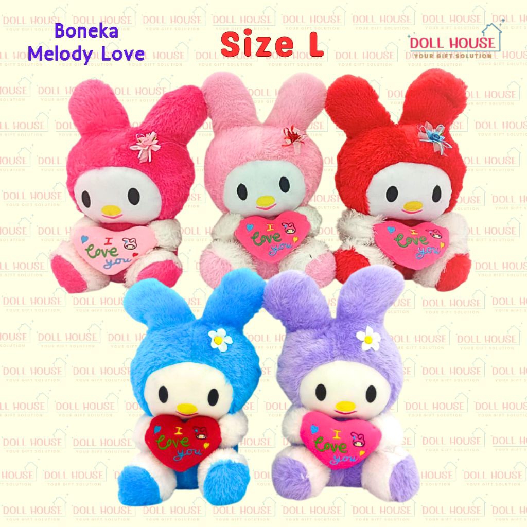 Boneka Sanrio My Melody Love / Boneka Sanrio Melody / Boneka My Melody Sanrio / Boneka Mymelody Sanr